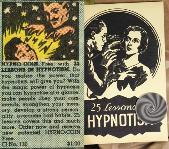 25 Lessons in Hypnotism Vintage Hypnosis Ad 