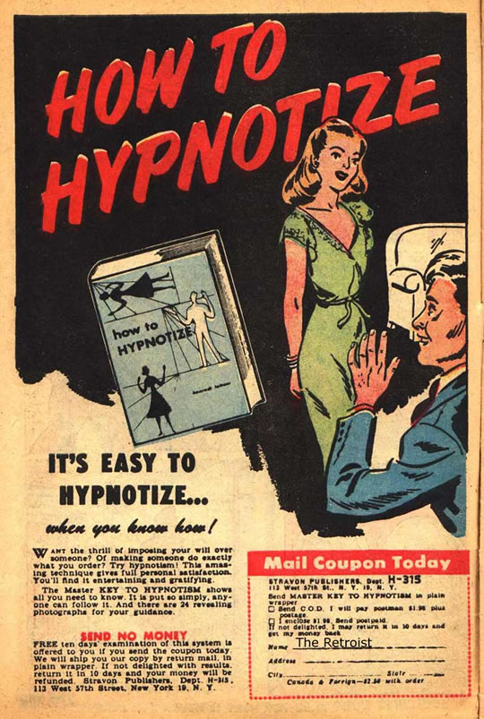 How to Hypnotize Vintage Hypnosis Ad