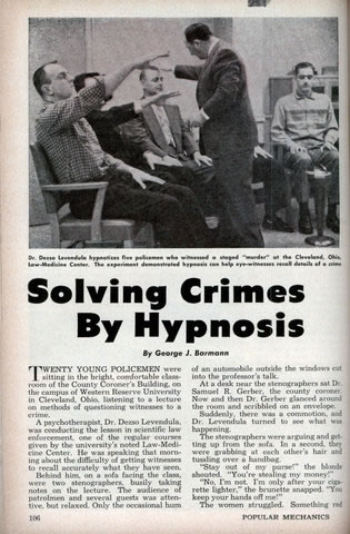 Hypnotic Vintage Ad Solving Crimes with Hypnosis